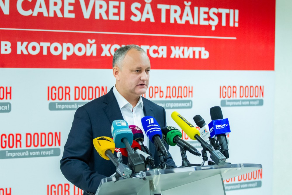 LIVE // Briefing de presă susținut de candidatul la alegerile prezidențiale, Igor Dodon